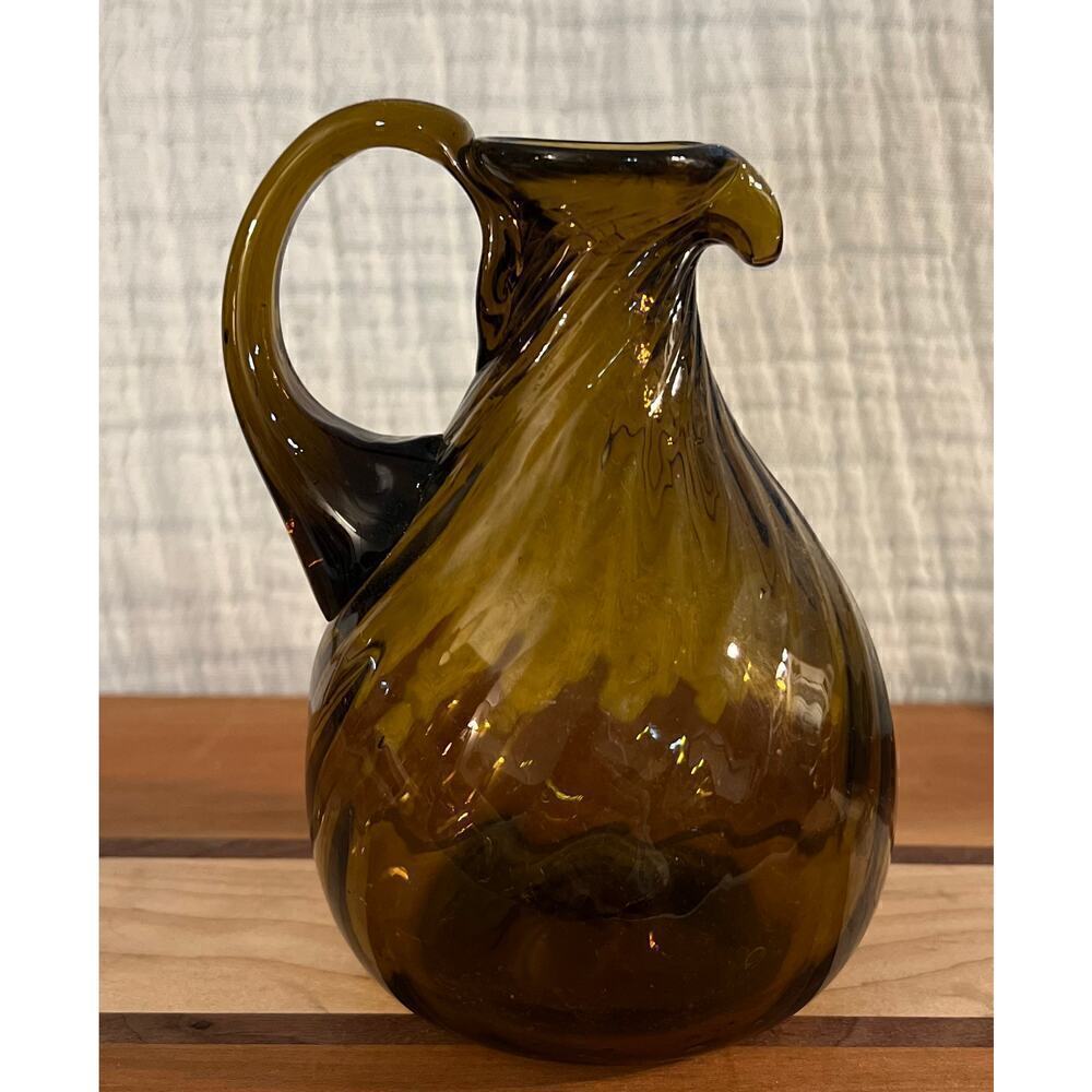 Amber Glass Hand-Blown